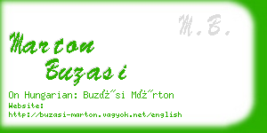 marton buzasi business card